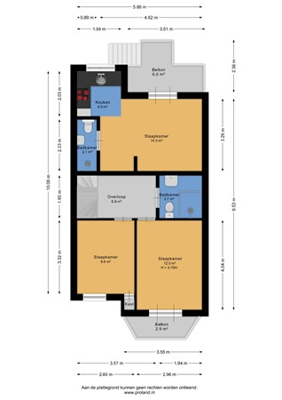 Floorplan - Secretaris Bosmanstraat 25, 2041 KS Zandvoort